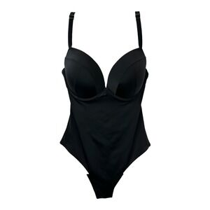 Victoria's Secret XL One Piece Swimsuit Black Push Up Beach Vacation Swim 1807